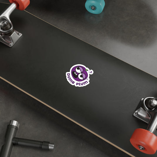 Dumb Plum Cartoon Sticker on Skateboard Deck
