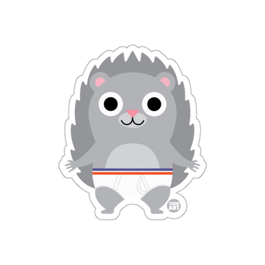 Adorable Cartoon Hedgehog Design Sticker