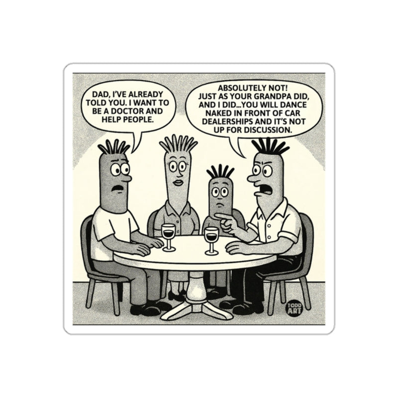 Load image into Gallery viewer, Hilarious Family Discussion Sticker for Humor Product
