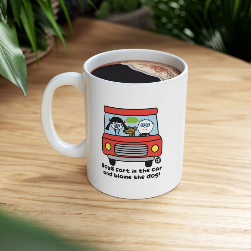 Load image into Gallery viewer, Boys Fart In The Car And Blame The Dog Mug
