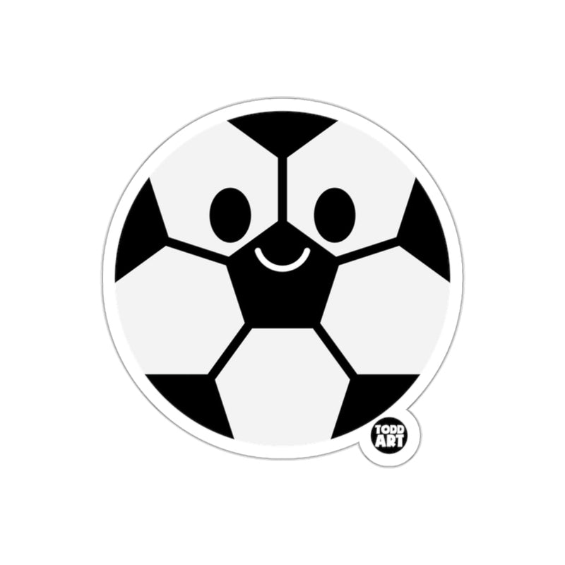 Load image into Gallery viewer, Smiling Soccer Ball Cartoon Decal Sticker for Sports Fans
