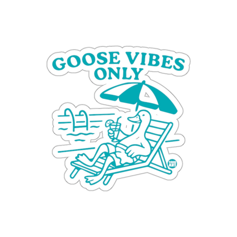 Load image into Gallery viewer, Relaxing Goose with Poolside Vibes Sticker
