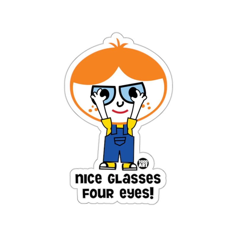 Load image into Gallery viewer, Nice Glasses Four Eyes Todd Art Sticker
