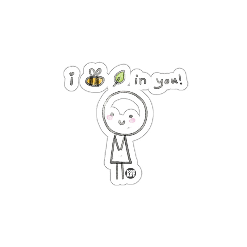 Load image into Gallery viewer, Cute Inspiring Sticker with Bee and Leaf Artwork
