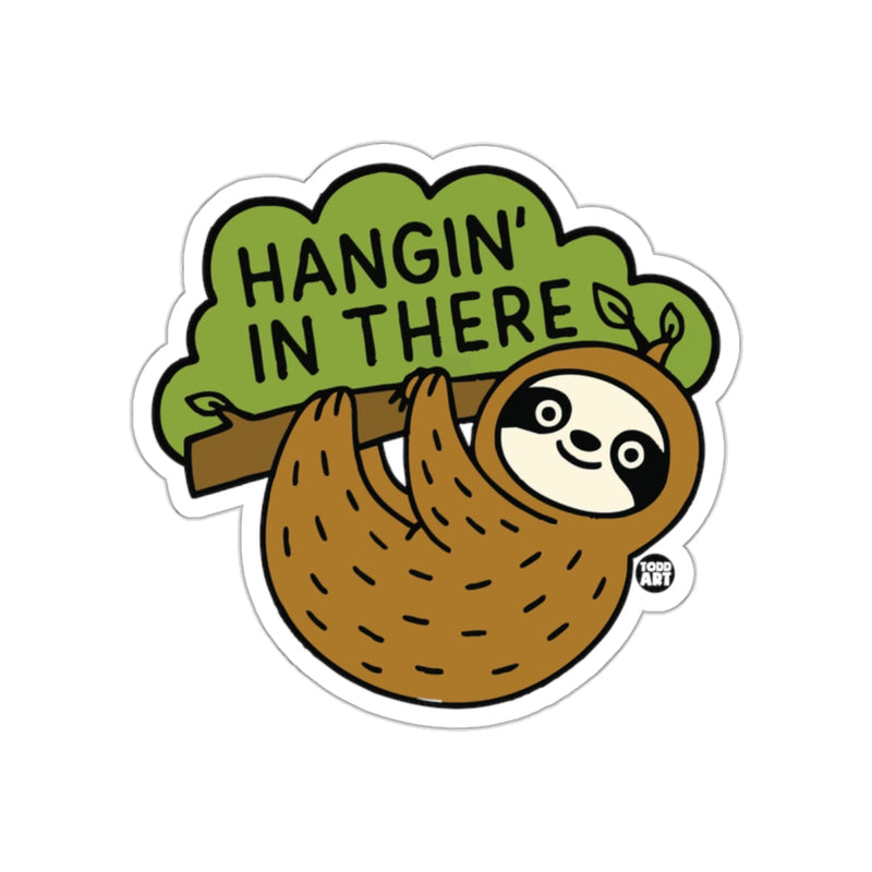 Load image into Gallery viewer, Hangin In There Sloth Todd Art Design Illustration sticker
