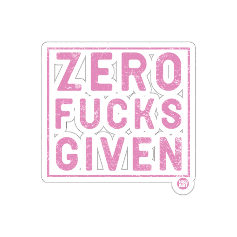 Load image into Gallery viewer, ZERO FUCKS GIVEN Stylish Fun Sticker
