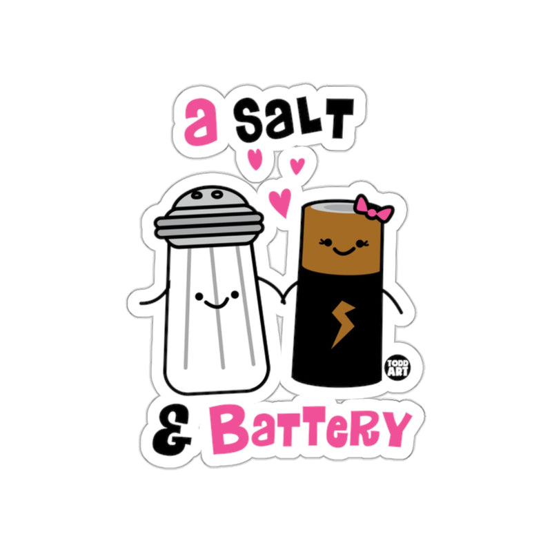 Load image into Gallery viewer, A Salt and Battery Cute Pun Design Sticker
