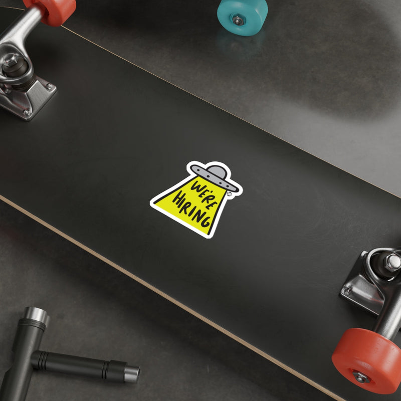 Load image into Gallery viewer, UFO WFH Hiring Sticker for Skateboard Product
