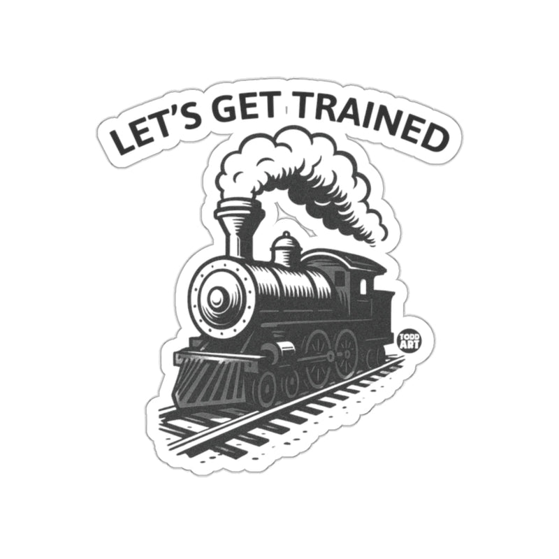 Load image into Gallery viewer, Let's Get Trained Train Locomotive Sticker
