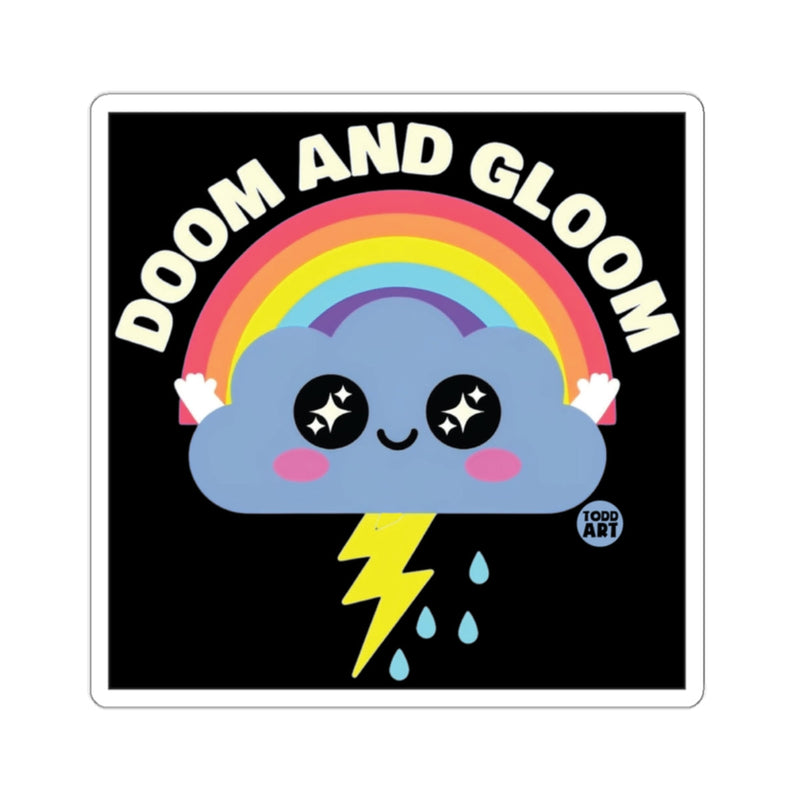 Load image into Gallery viewer, Doom AND Gloom Rainbow Cloud Lightning Raindrops 
