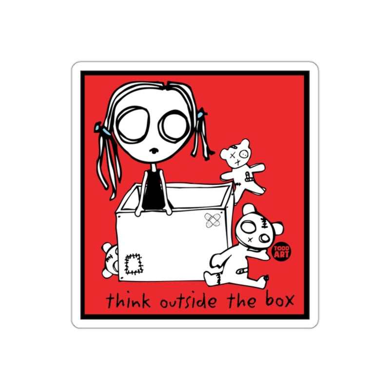 Load image into Gallery viewer, Think Outside the Box Artistic Print Sticker
