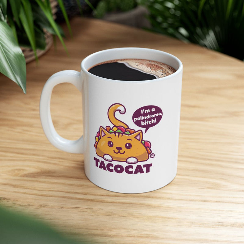 Load image into Gallery viewer, Tacocat I'm a Palindrome White Coffee Mug
