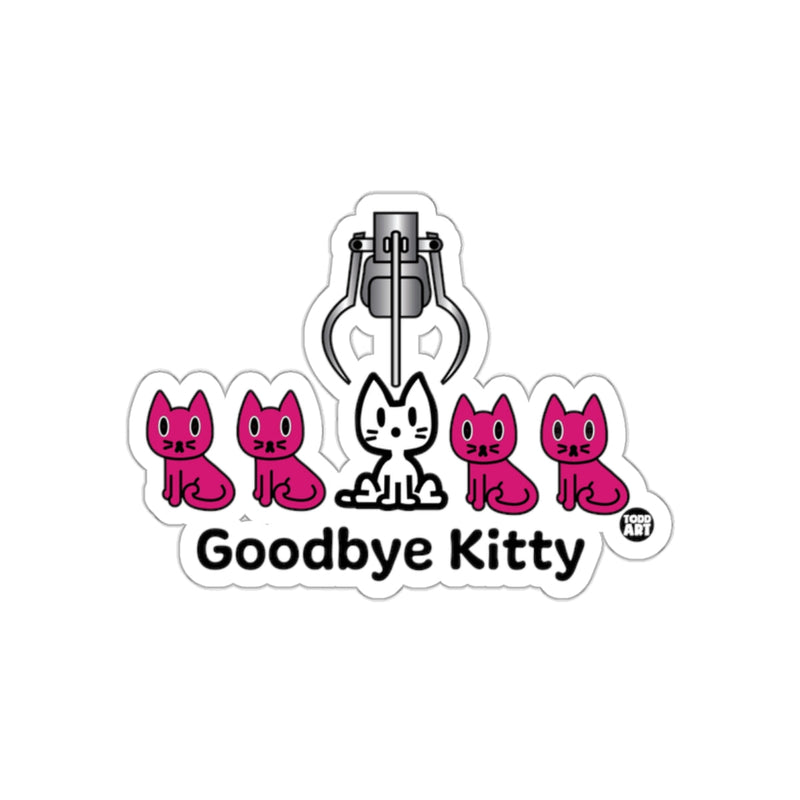Load image into Gallery viewer, Goodbye Kitty Cat Claw Machine Sticker Design
