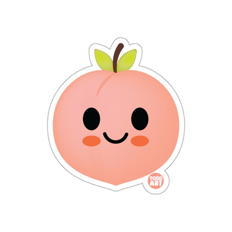 Load image into Gallery viewer, Kawaii Smiling Peach Todd Art Character Sticker
