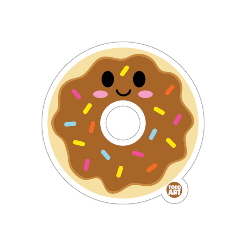Load image into Gallery viewer, Cute Smiling Donut with Sprinkles Sticker Product
