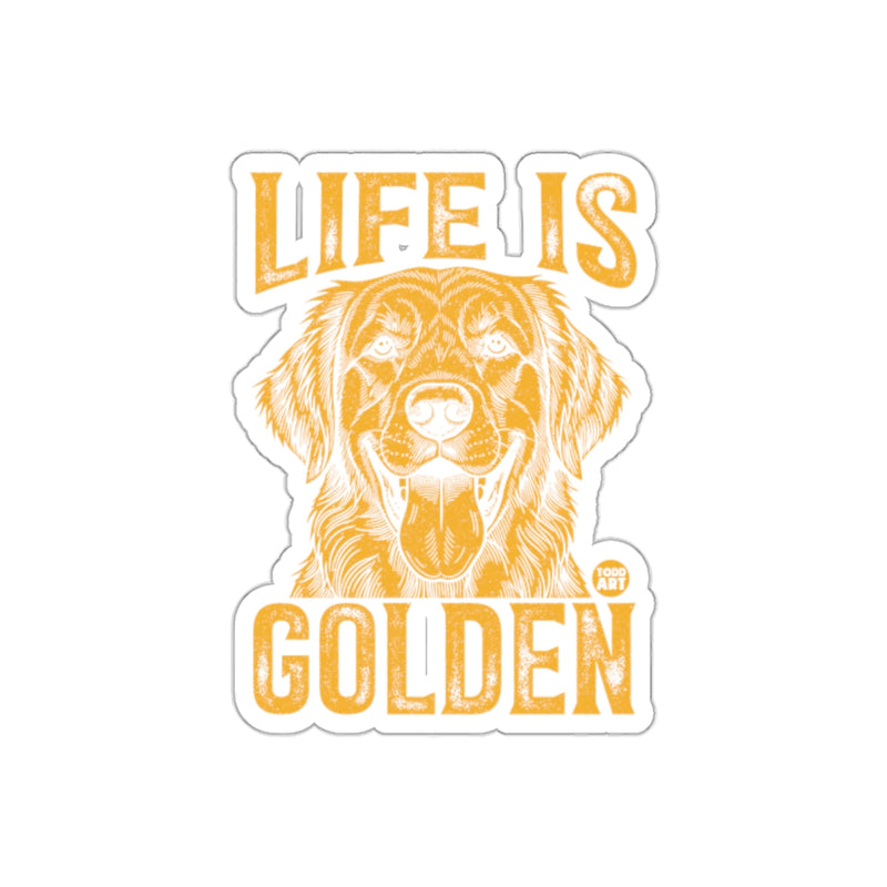 Load image into Gallery viewer, Life is Golden Inspirational Dog Sticker Gift
