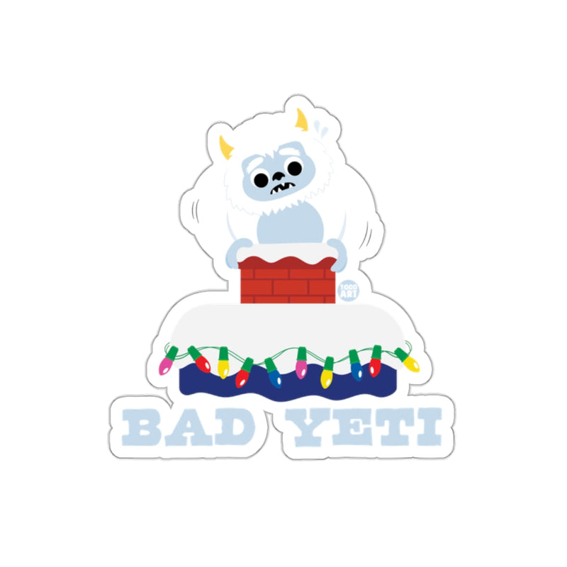 Load image into Gallery viewer, Bad Yeti Sticker with Christmas Lights Design
