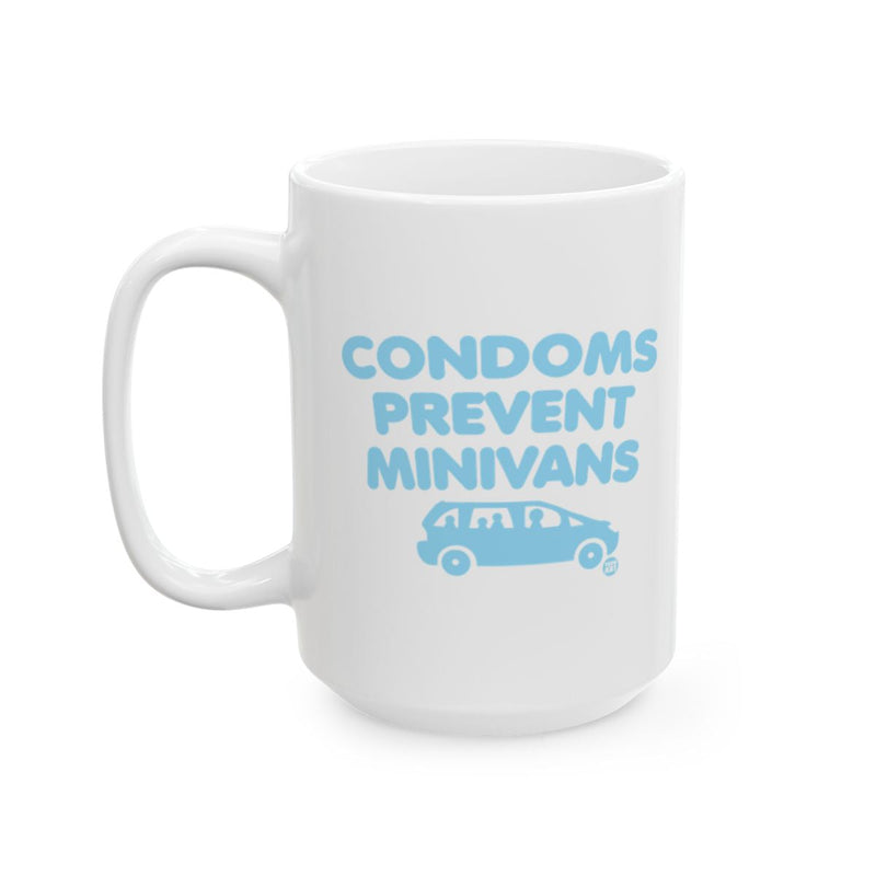 Load image into Gallery viewer, Condoms Prevent Minivans Humorous Ceramic Mug
