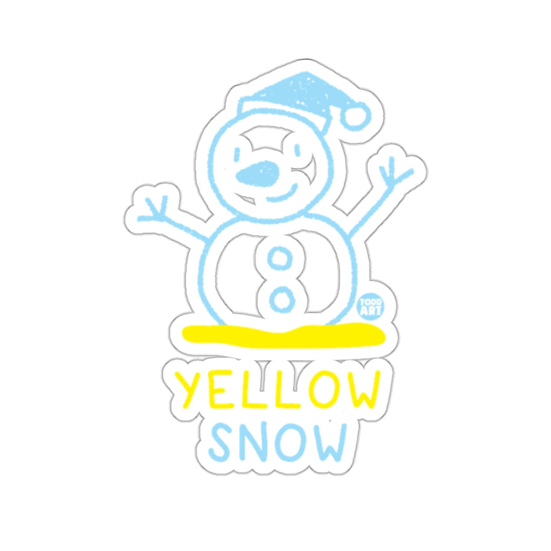 Load image into Gallery viewer, Blue Yellow Snowman Yellow Snow Todd Art Design 
