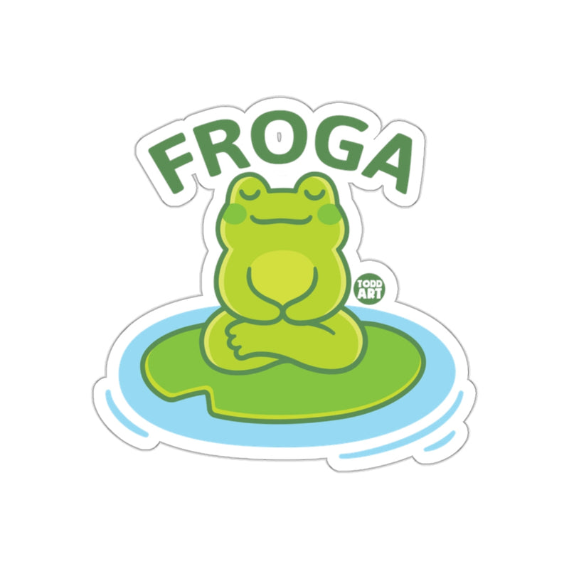 Load image into Gallery viewer, Froga Meditating Frog on Lily Pad Sticker
