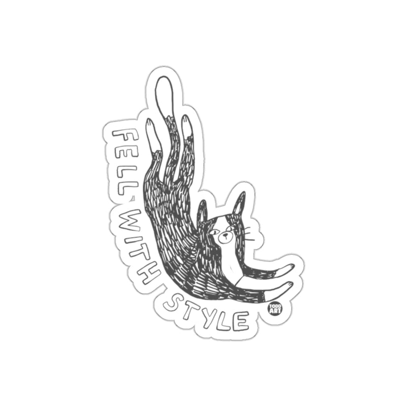Load image into Gallery viewer, Fell With Style Cat Art Sticker for Fun Decor
