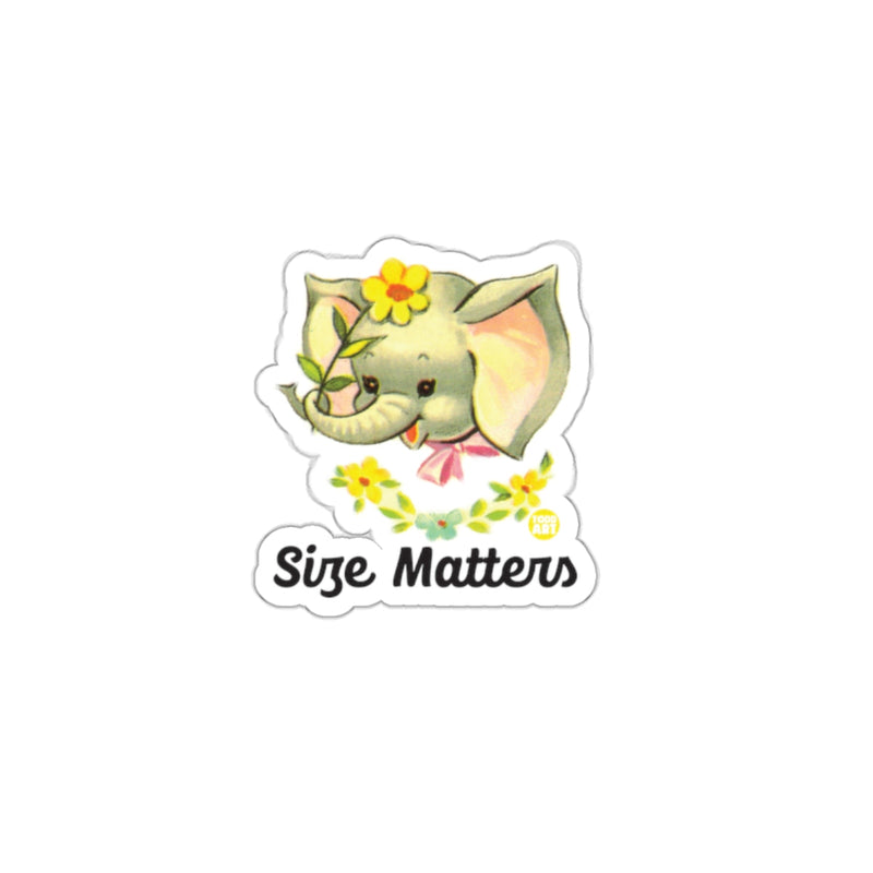 Load image into Gallery viewer, Cute Elephant Size Matters Sticker Gift Item
