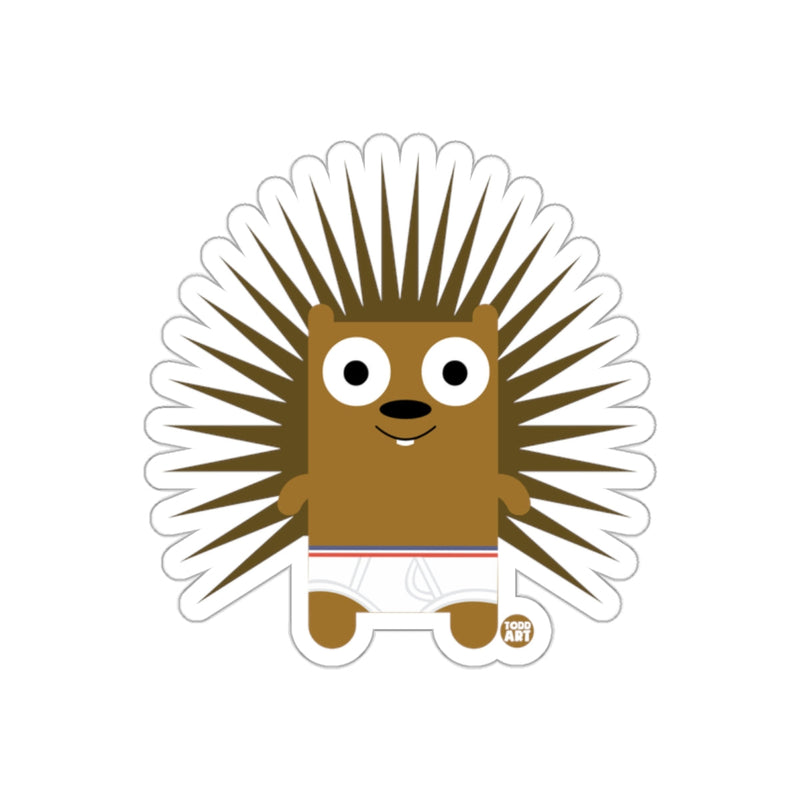 Load image into Gallery viewer, Cheerful Cartoon Porcupine Character Sticker
