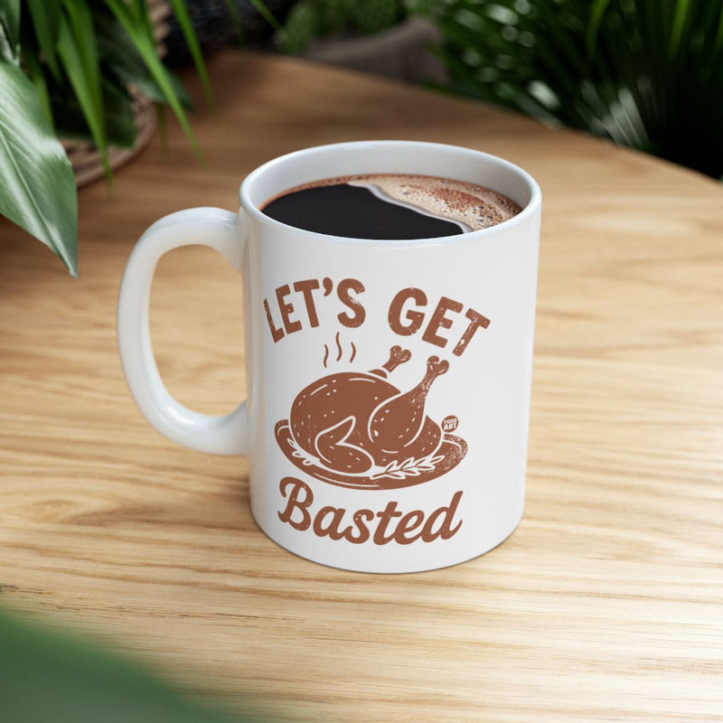 Load image into Gallery viewer, Let's Get Basted Funny Thanksgiving Coffee Mug
