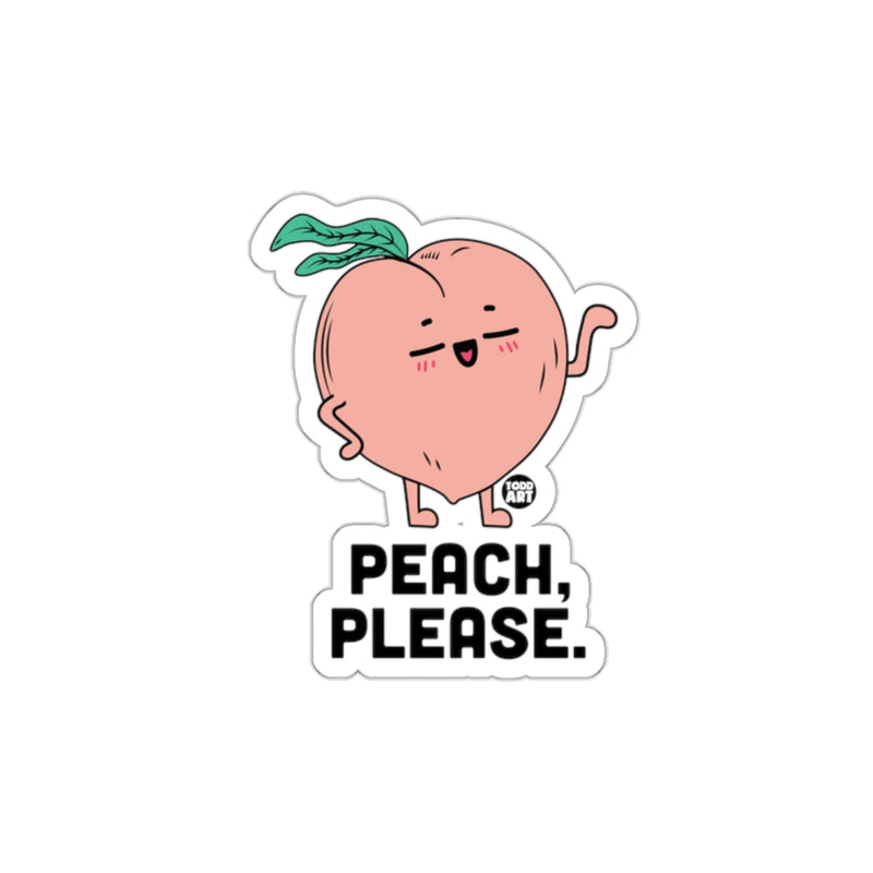 Load image into Gallery viewer, Peach Please Cute Character Sticker
