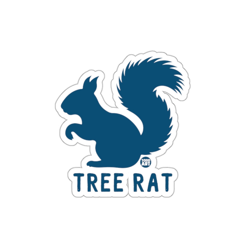 Load image into Gallery viewer, Squirrel Silhouette With Tree Rat Text Art sticker

