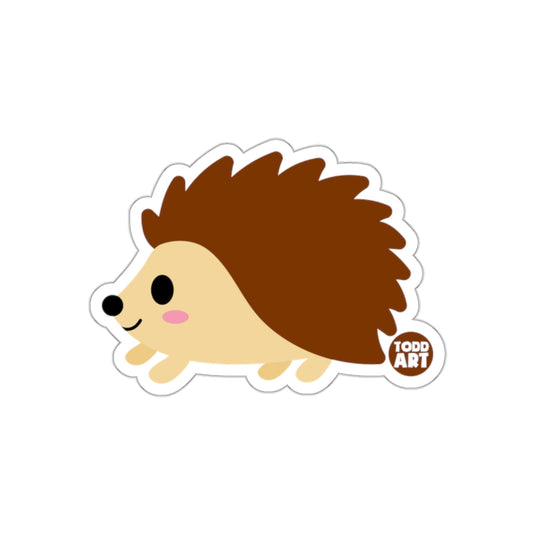 Adorable Hedgehog Cartoon Illustration Sticker