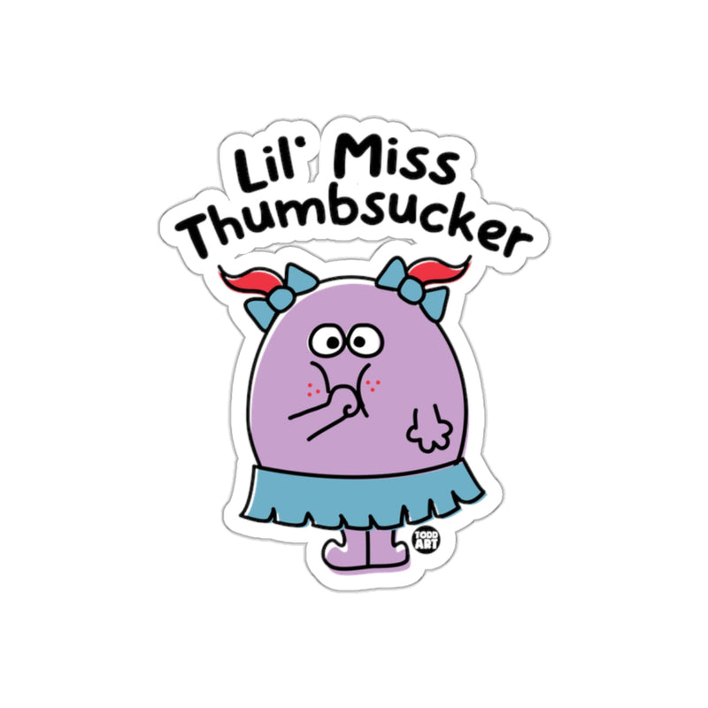 Load image into Gallery viewer, Lil' Miss Thumbsucker Sticker Cartoon Character
