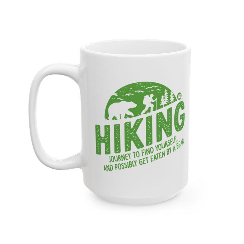 Load image into Gallery viewer, Hiking Journey to Find Yourself Mug with Bear Design
