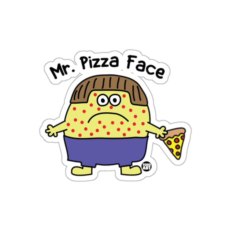 Load image into Gallery viewer, Mr Pizza Face Graphic Cartoon Character Sticker
