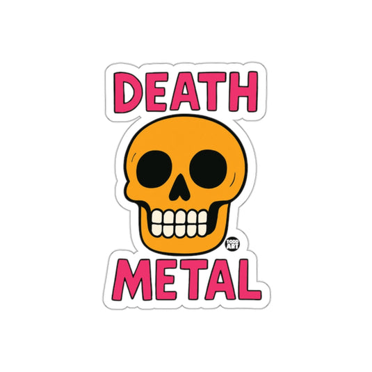 Death Metal Skull Artwork for a Bold Statement sticker