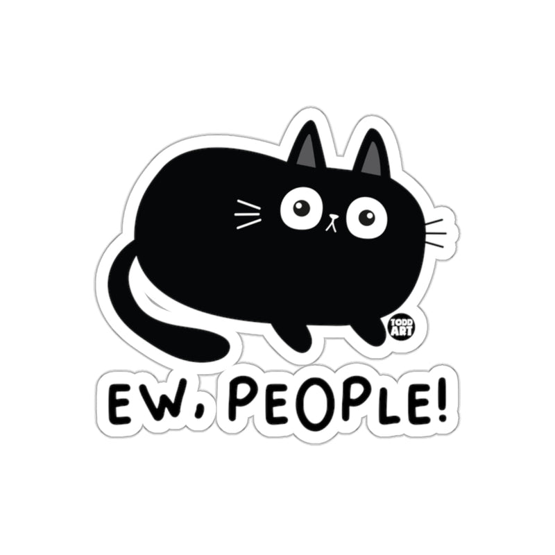 Load image into Gallery viewer, Ew People Funny Black Cat Graphic Sticker Product
