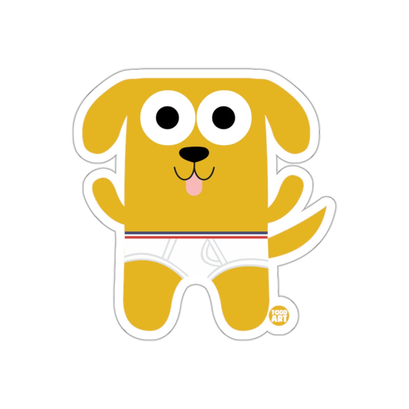 Load image into Gallery viewer, Cute Animated Yellow Dog with Fun Expression Sticker
