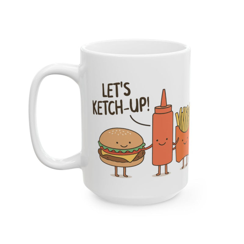 Load image into Gallery viewer, Let's Ketchup Burger Ketchup Fries Funny Mug

