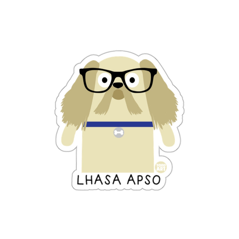 Load image into Gallery viewer, Lhasa Apso Cartoon Dog with Glasses Sticker Product
