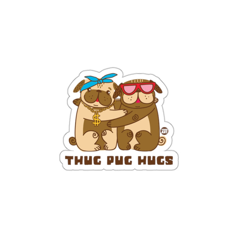 Load image into Gallery viewer, Thug Pug Hugs Cute Cartoon Dog Design Sticker
