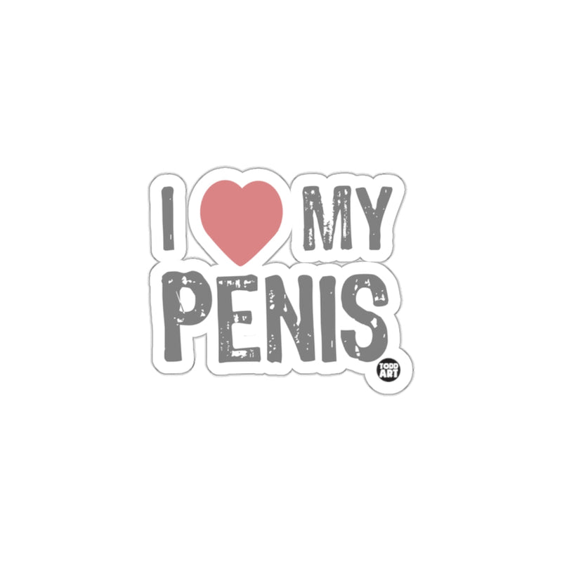 Load image into Gallery viewer, I Heart My Penis Humorous Sticker Graphic Design
