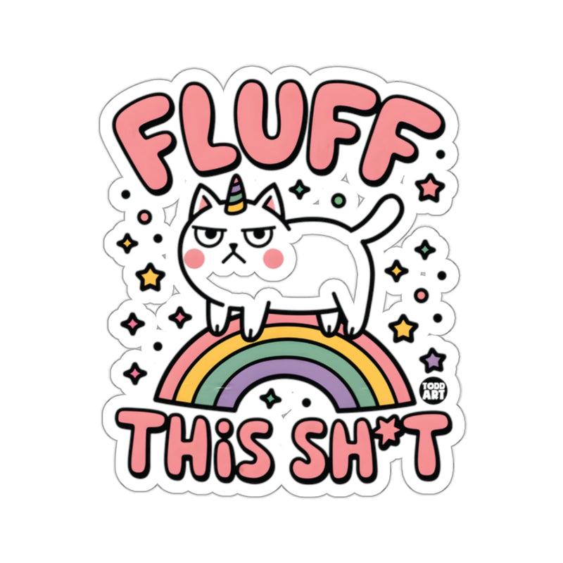 Load image into Gallery viewer, Grumpy Unicorn Cat Rainbow Fluff This Sh*t 
