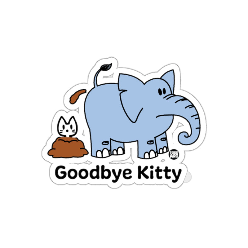 Load image into Gallery viewer, Goodbye Kitty Funny Elephant and Cat Sticker Decor
