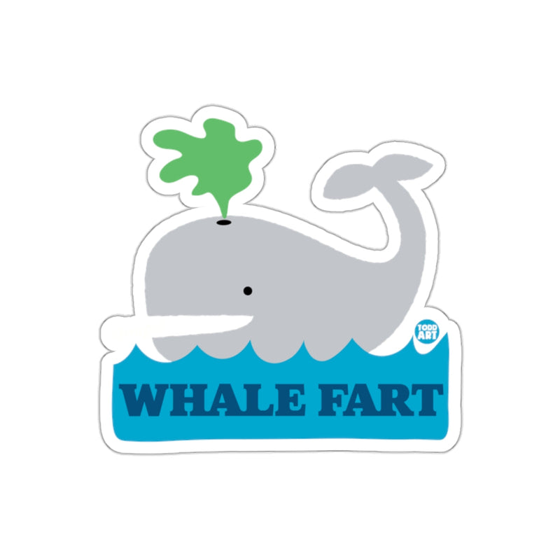Load image into Gallery viewer, Whale Fart Funny Illustration Sticker
