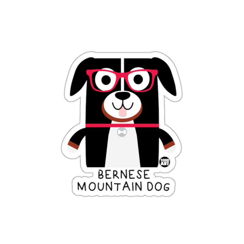 Load image into Gallery viewer, Cartoon Bernese Mountain Dog Wearing Glasses Sticker

