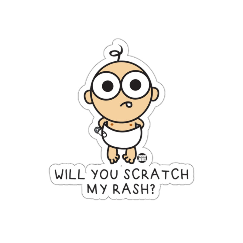 Load image into Gallery viewer, Will You Scratch My Rash Funny Sticker Design
