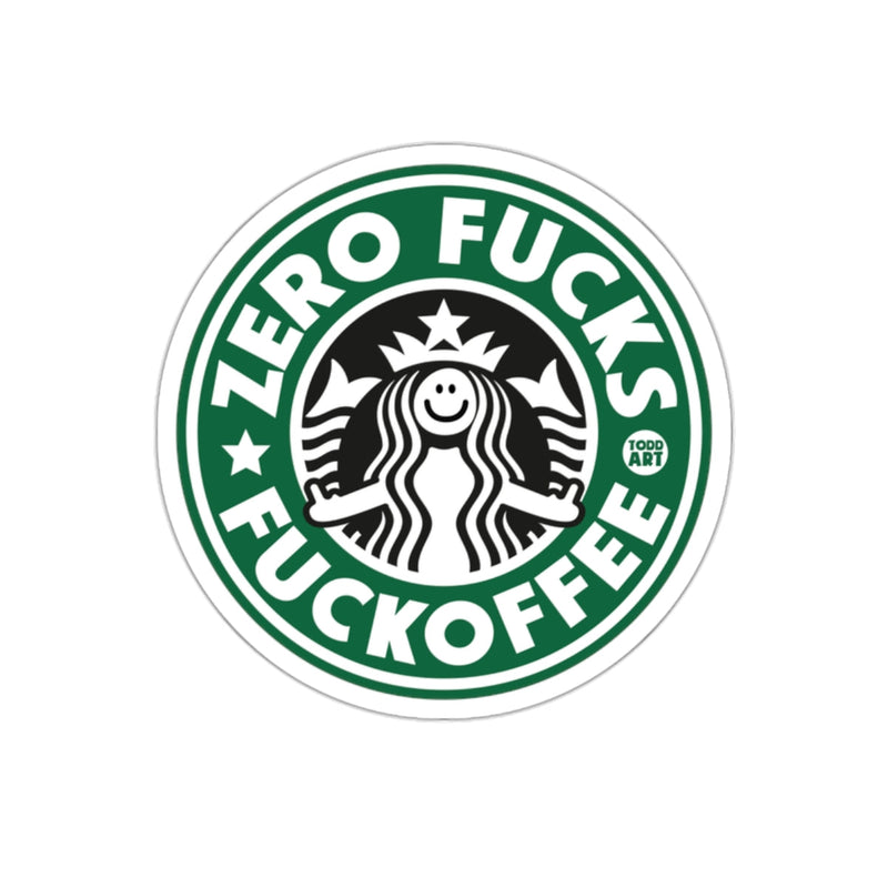 Load image into Gallery viewer, Zero Fucks Fuckoffee Parody Sticker for Coffee Lovers
