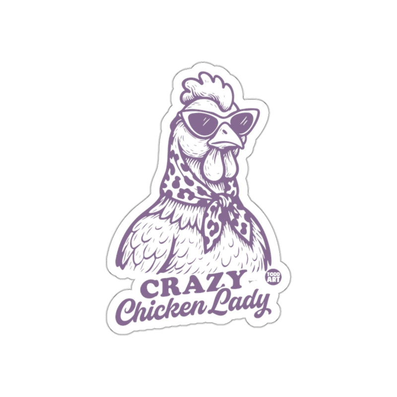 Load image into Gallery viewer, Crazy Chicken Lady Sticker Vintage Style Fun Design
