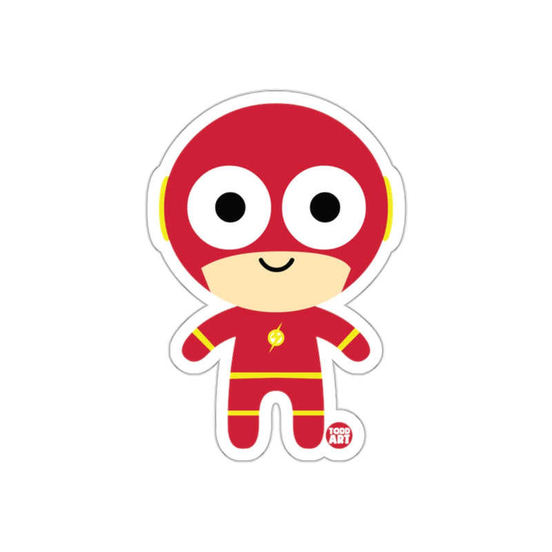 Load image into Gallery viewer, Cute Red Superhero Cartoon Character Sticker Product
