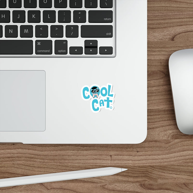 Load image into Gallery viewer, Cool Cat With Beret and Shades Illustration sticker
